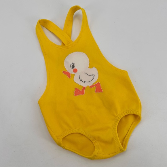 Carter's Other - Vintage Carter's Yellow Duck One Piece Swimsuit Swim Size 24 Months